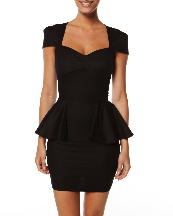 Black Peplum Dress Picture Collection