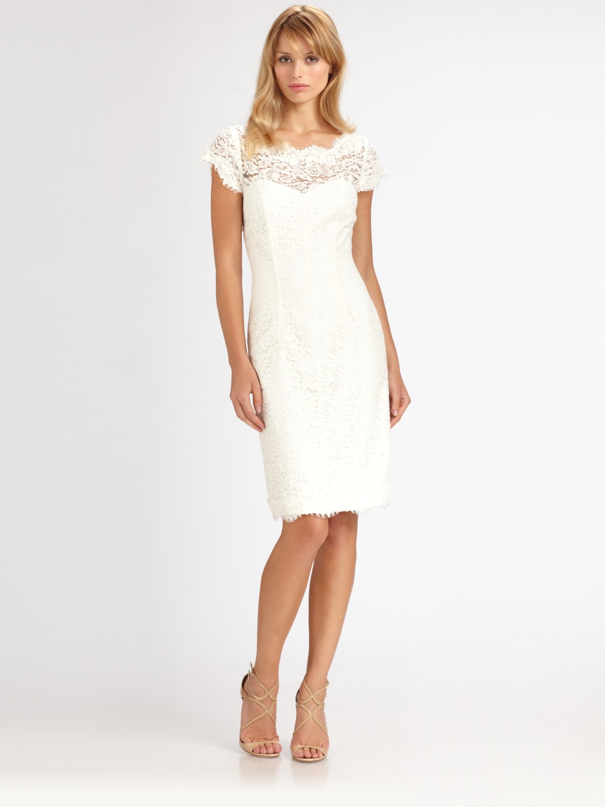 white lace dresses