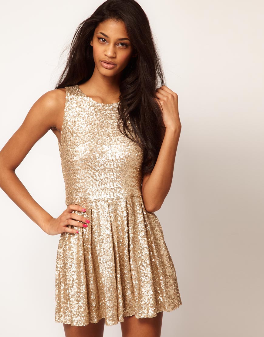 Golden Sequin Dress