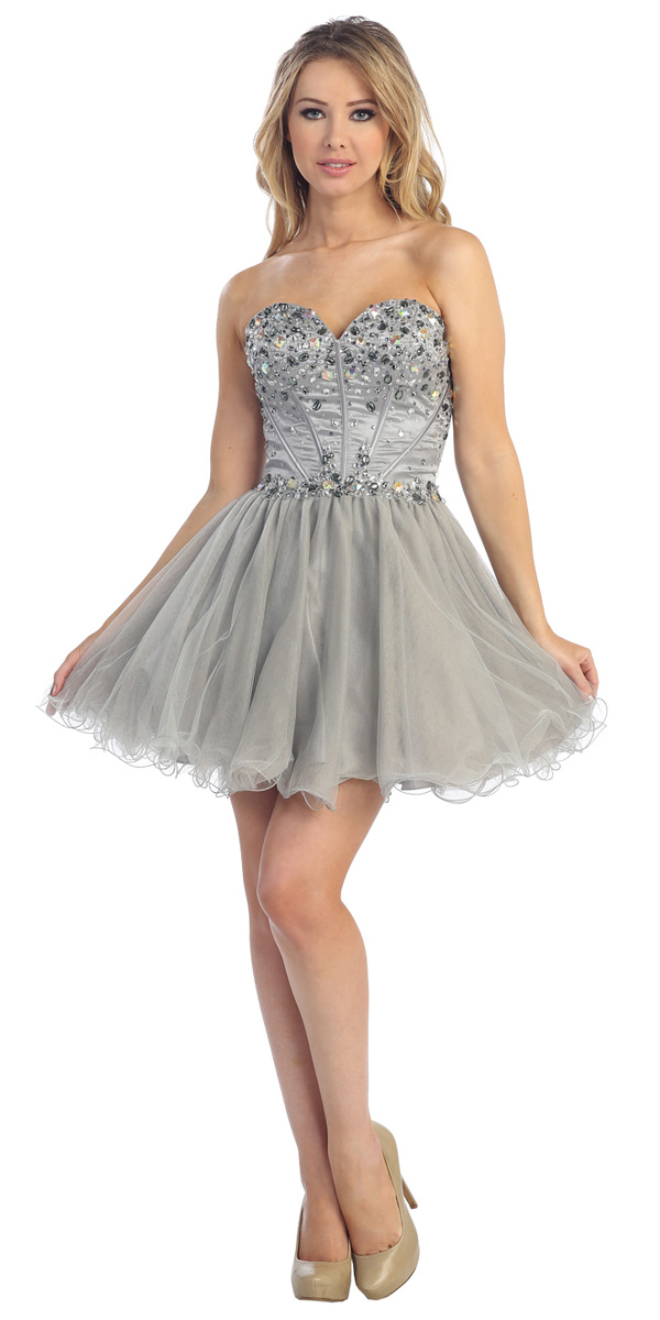 Silver Sequin Dress - Dressed Up Girl