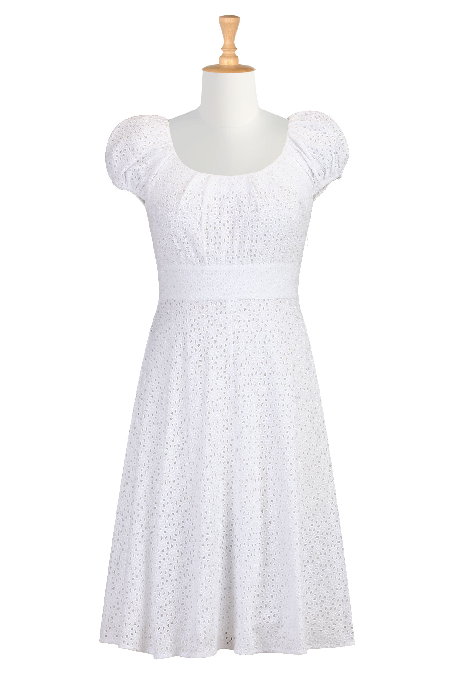 WHITE EYELET DRESS - Gunda Daras