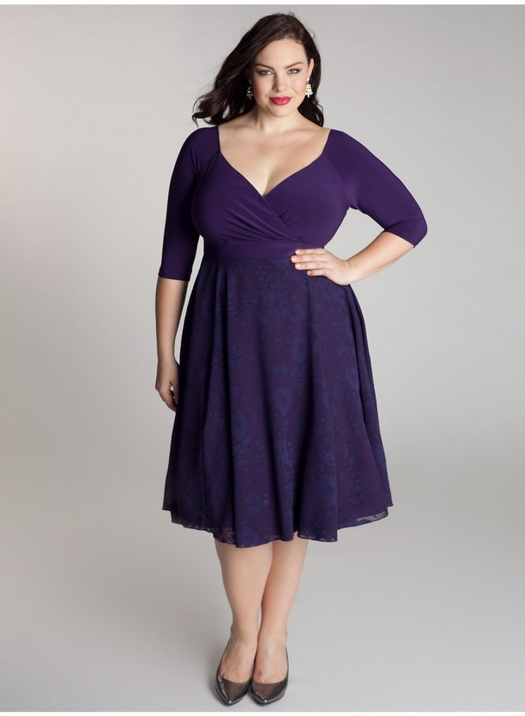 Plus Size Purple Cocktail Dresses