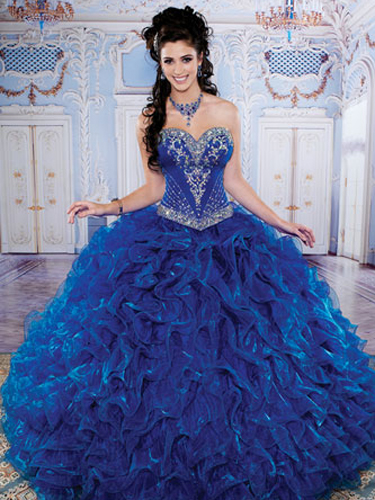 blue quinceanera