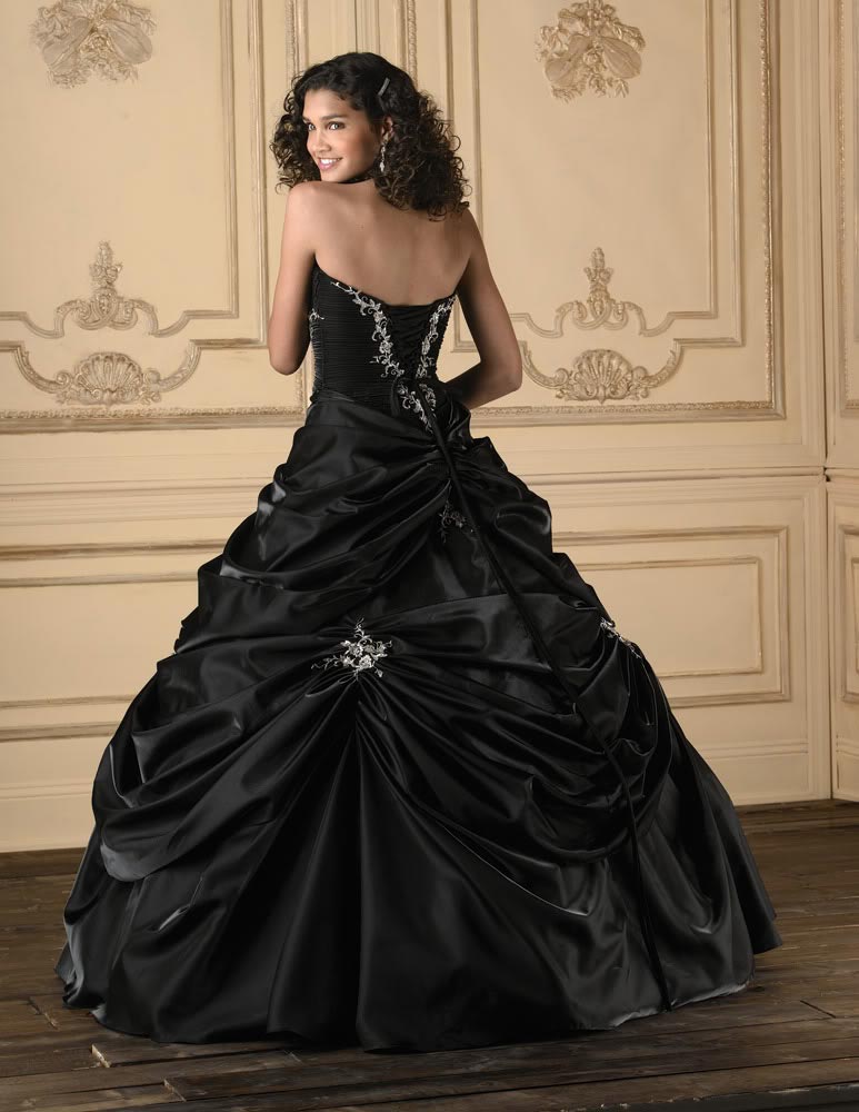 black dress wedding