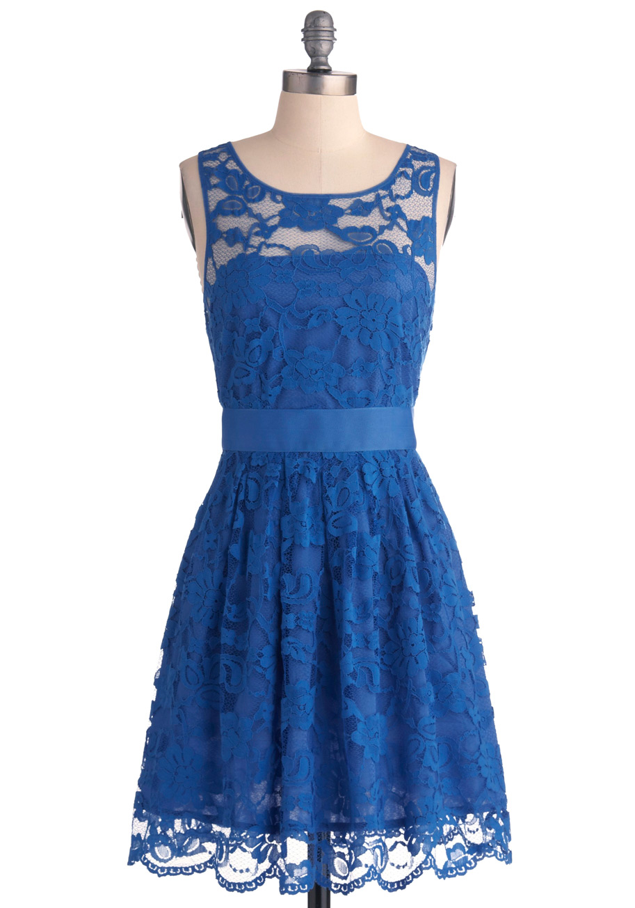 Blue Lace Dress | DressedUpGirl.com