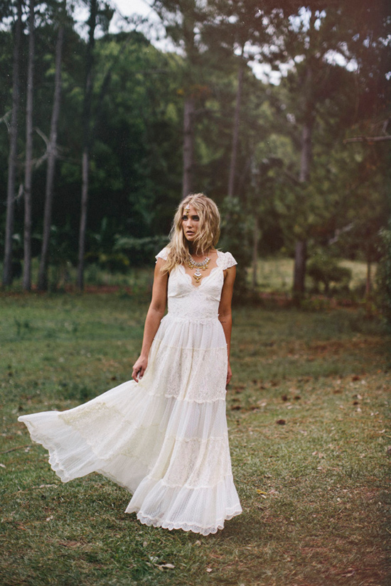 bohemiam wedding dress