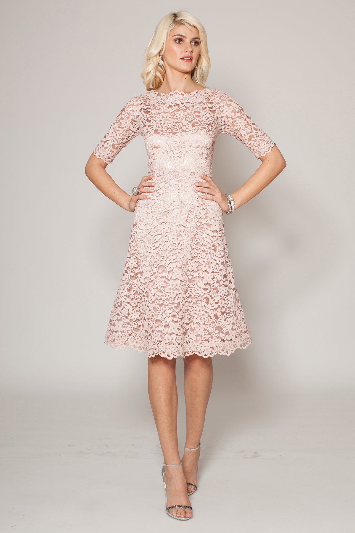 Vintage Pink Lace Wedding Dress Pink Lace Dress | Dressed Up Girl
