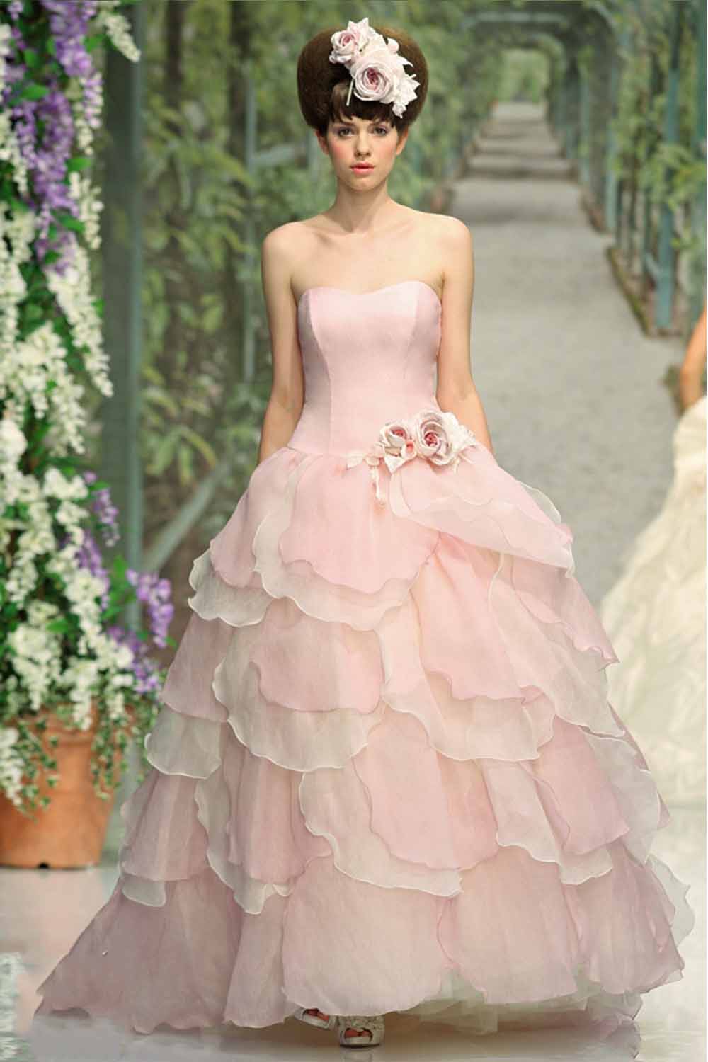 pink wedding dress