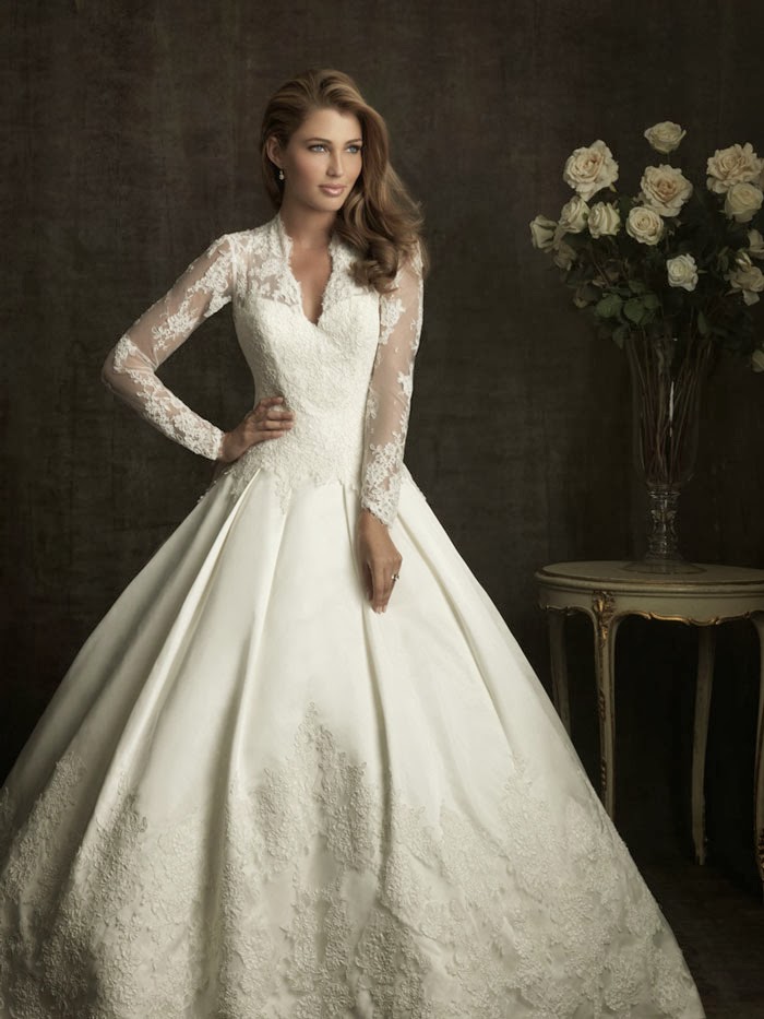 Long Sleeve Wedding Dresses  Dressed Up Girl