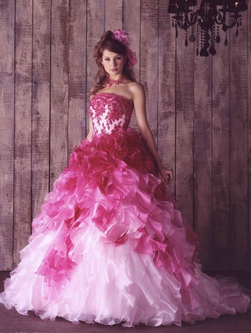 Pink Wedding Dress Dressed Up Girl
