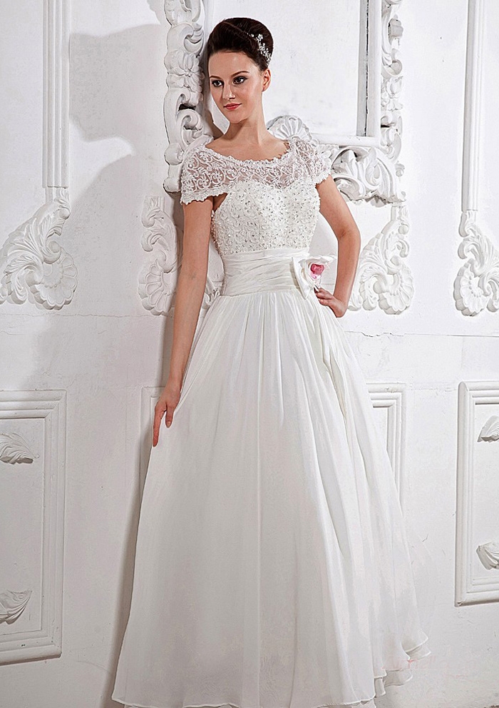 wedding dress short sleeves