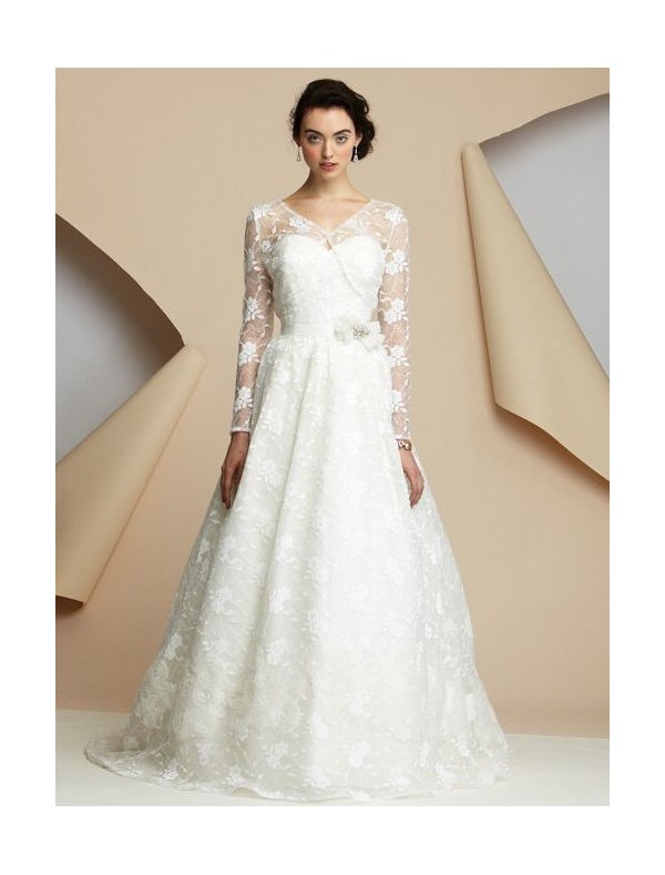 Long Sleeve Wedding Dresses  Dressed Up Girl