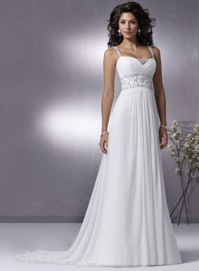 white casual wedding dress