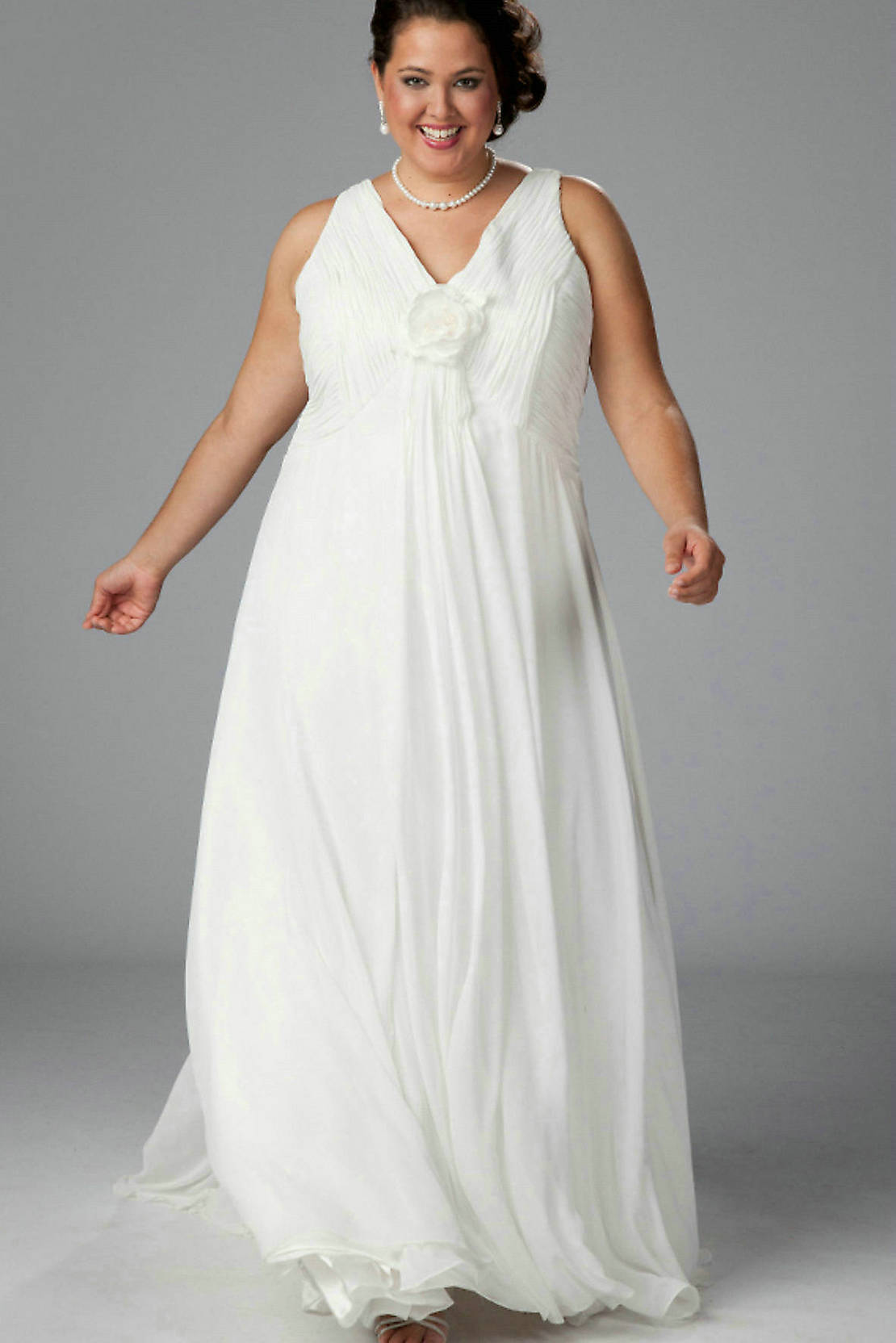 White Plus Size Party Dress