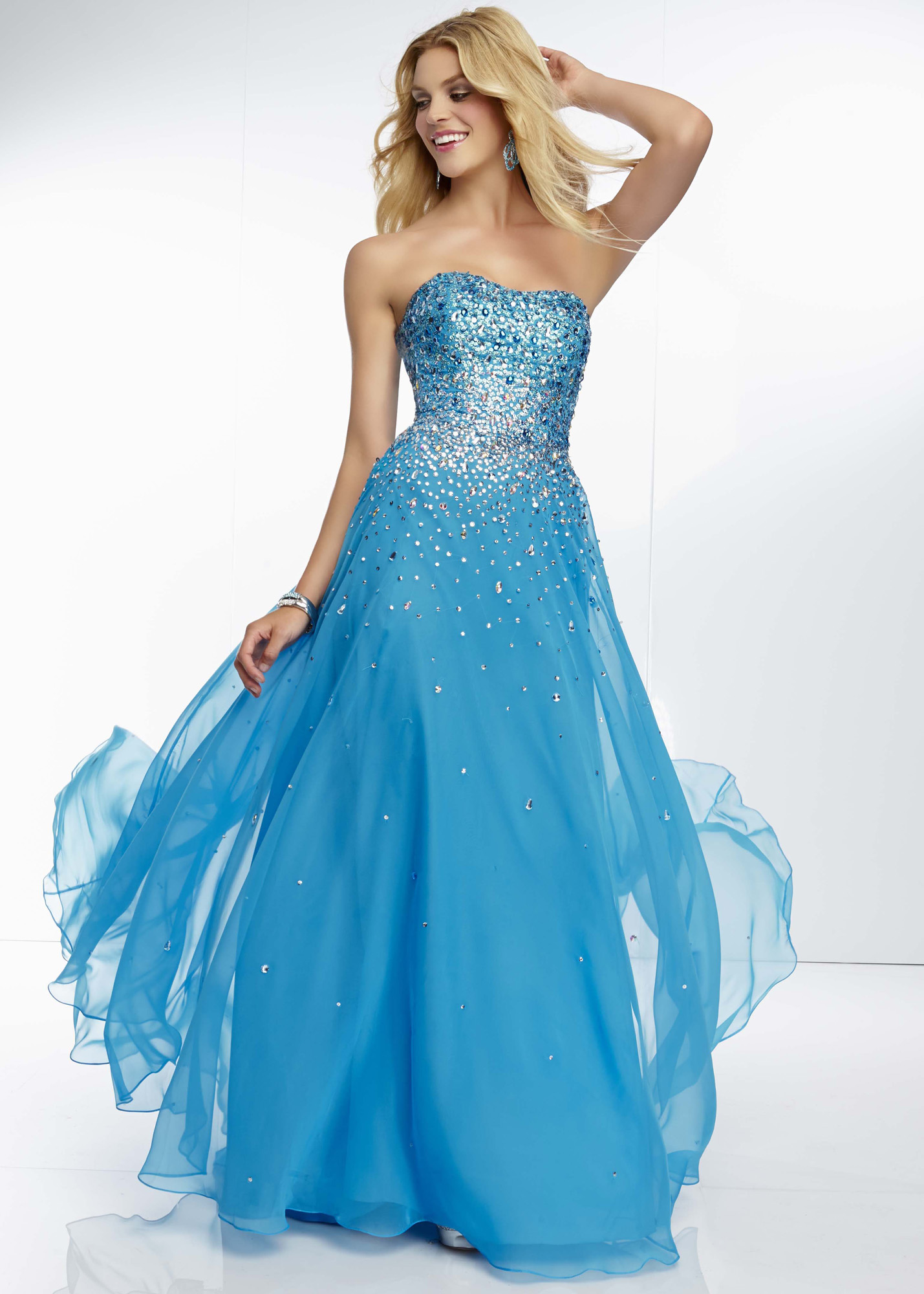 Dark Blue Prom Dresses With Sleeves