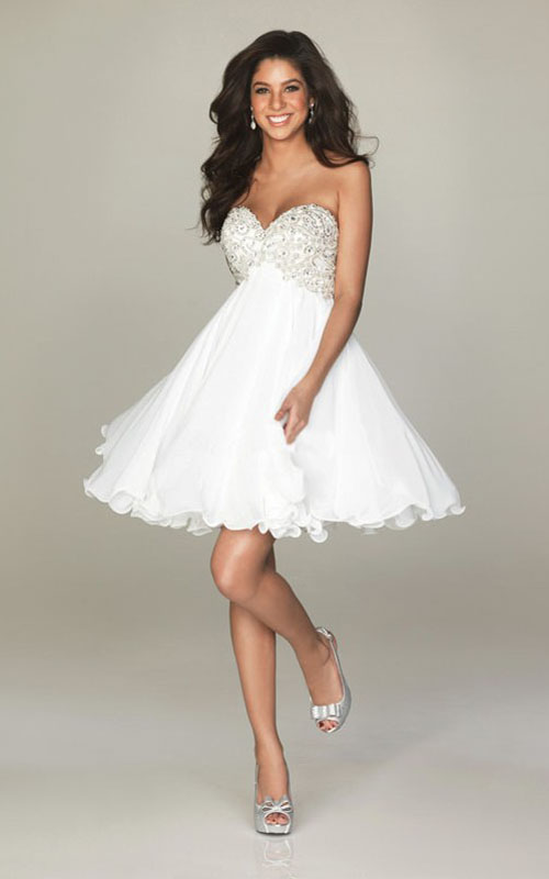 white homecoming dress