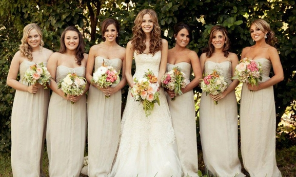 champagne bridesmaid dresses