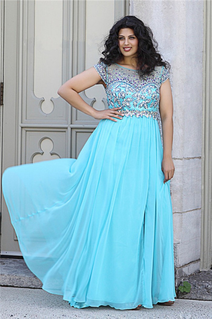 plus size prom dresses with sleeves