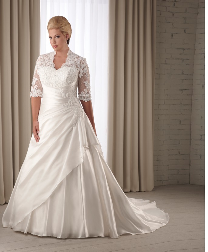 plus size wedding dresses with sleeves