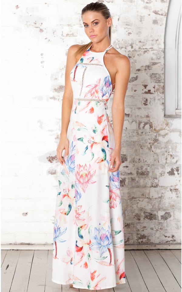 Collection White Floral Maxi Dress Pictures - Reikian