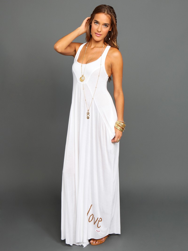 white maxi dress