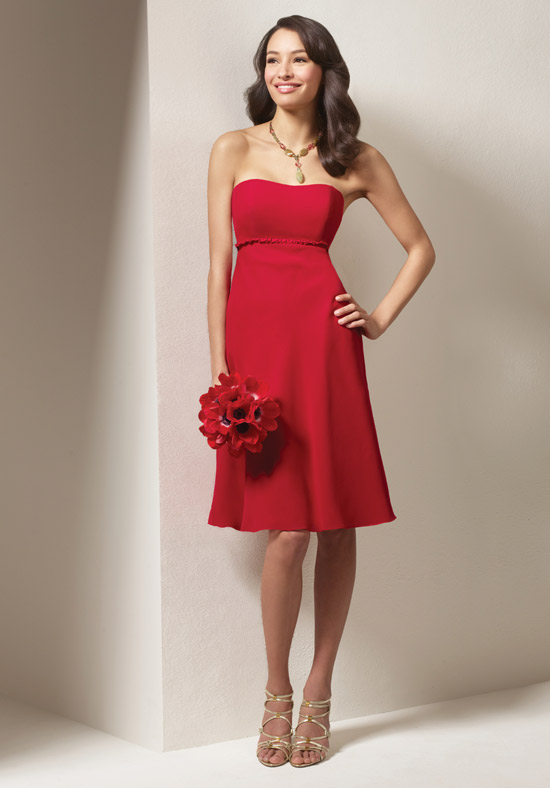 red bridesmaid dresses