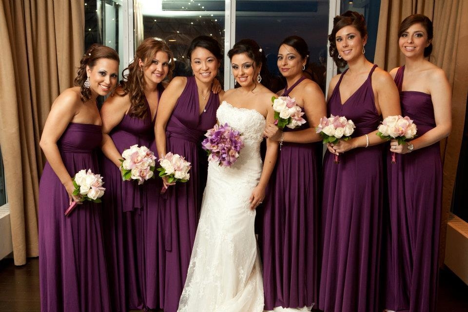 plum bridesmaid