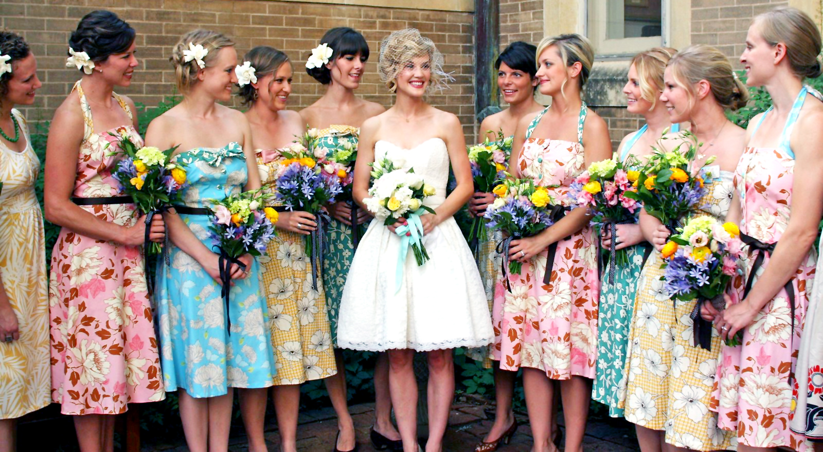 Vintage Floral Bridesmaid Dresses