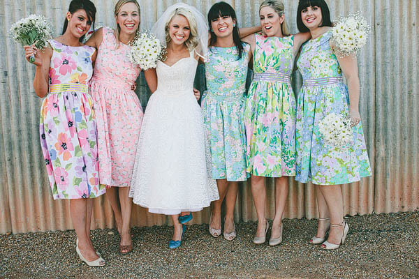 floral bridesmaid dresses