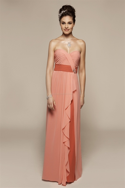 dark peach color gown
