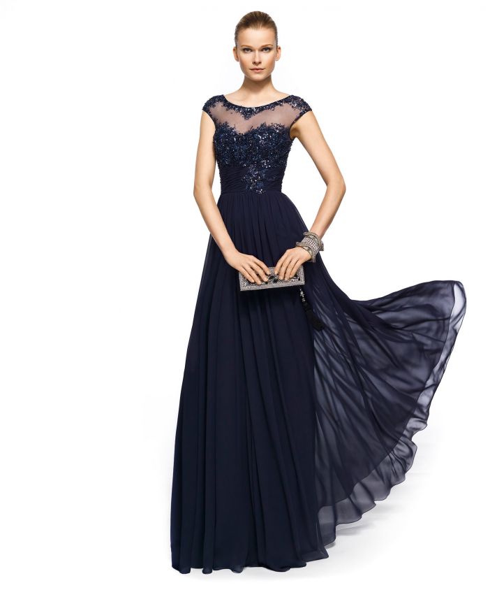 Images of Navy Evening Gown - Reikian