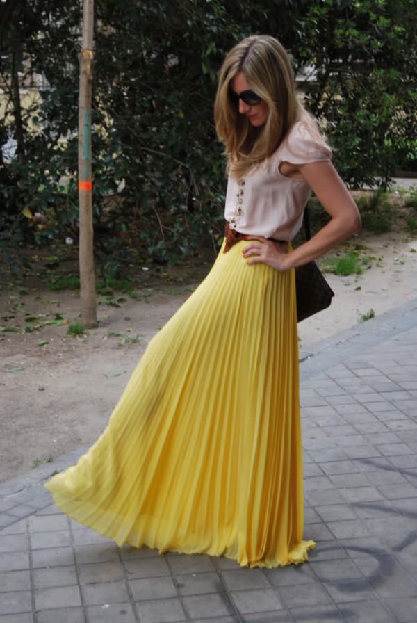 Bright Yellow Maxi Skirt - Skirts