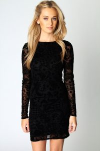 Black Long Sleeve Bodycon Dress