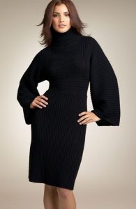 Black Turtleneck Sweater Dress