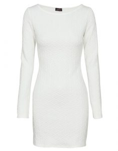 Long Sleeve White Bodycon Dress