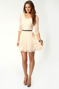 Skater Dress With Lace