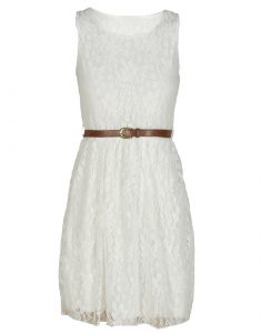 White Lace Skater Dress