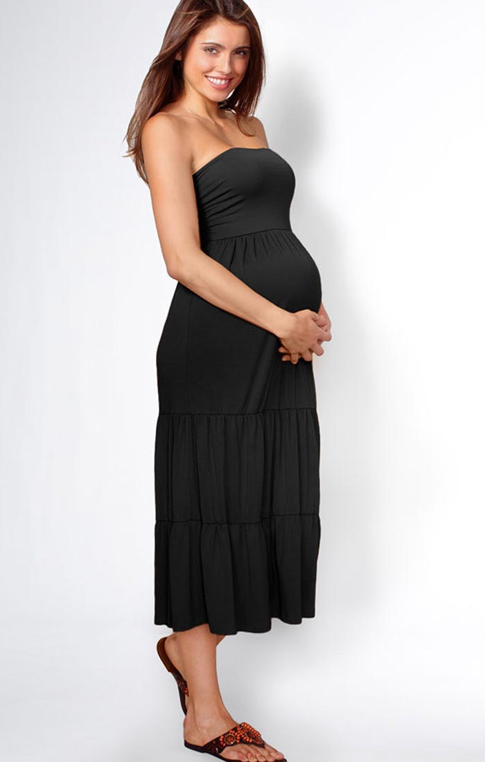 next black maternity dress