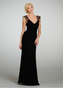 Black Lace Bridesmaid Dresses