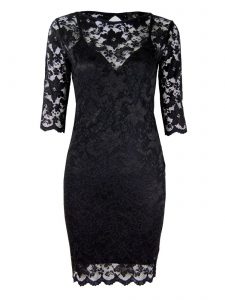 Black Lace Dress With Sleeves