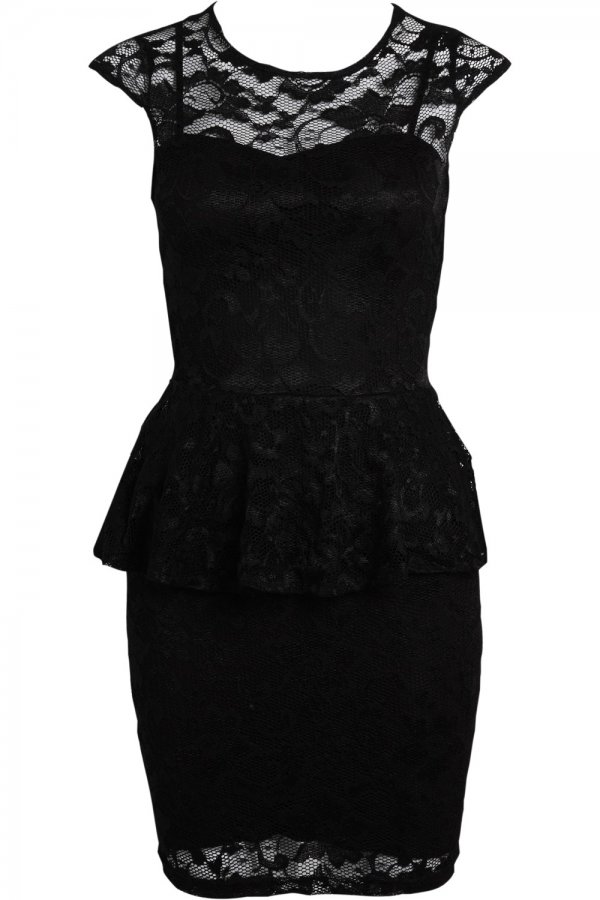 Black Peplum Dress Picture Collection | DressedUpGirl.com