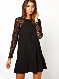 Black Lace Short Dress
