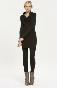 Black Long Sleeve Sweater Dress