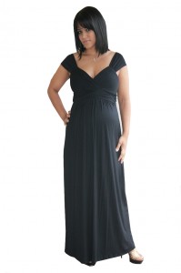 Black Maternity Maxi Dress