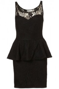 Black Peplum Lace Dress