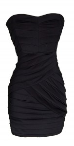Black Strapless Bandage Dress