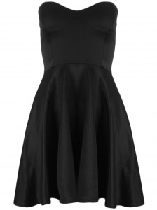 Black Strapless Skater Dress