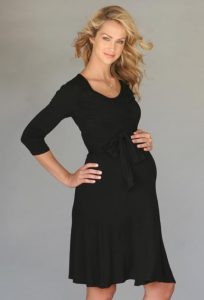 Black Wrap Maternity Dress