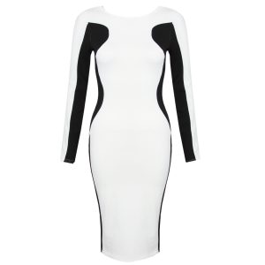 Black and White Bodycon Dress