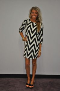 Black and White Chevron Dresses